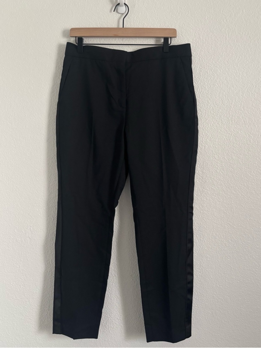 Reiss Women's Size 10 Black Naiya Tuxedo Trouser Pants